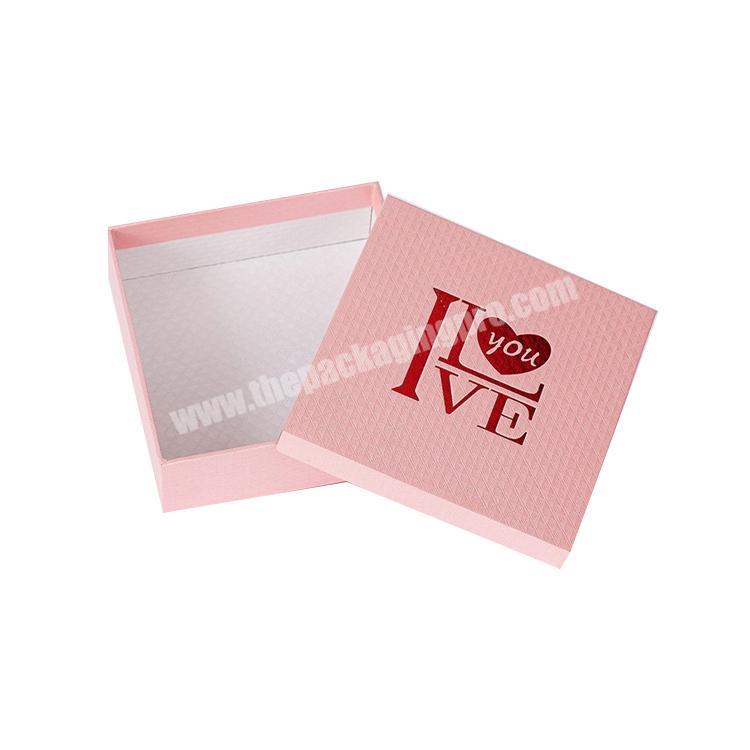 high quality factory price wholesale printed pink gift  paper box