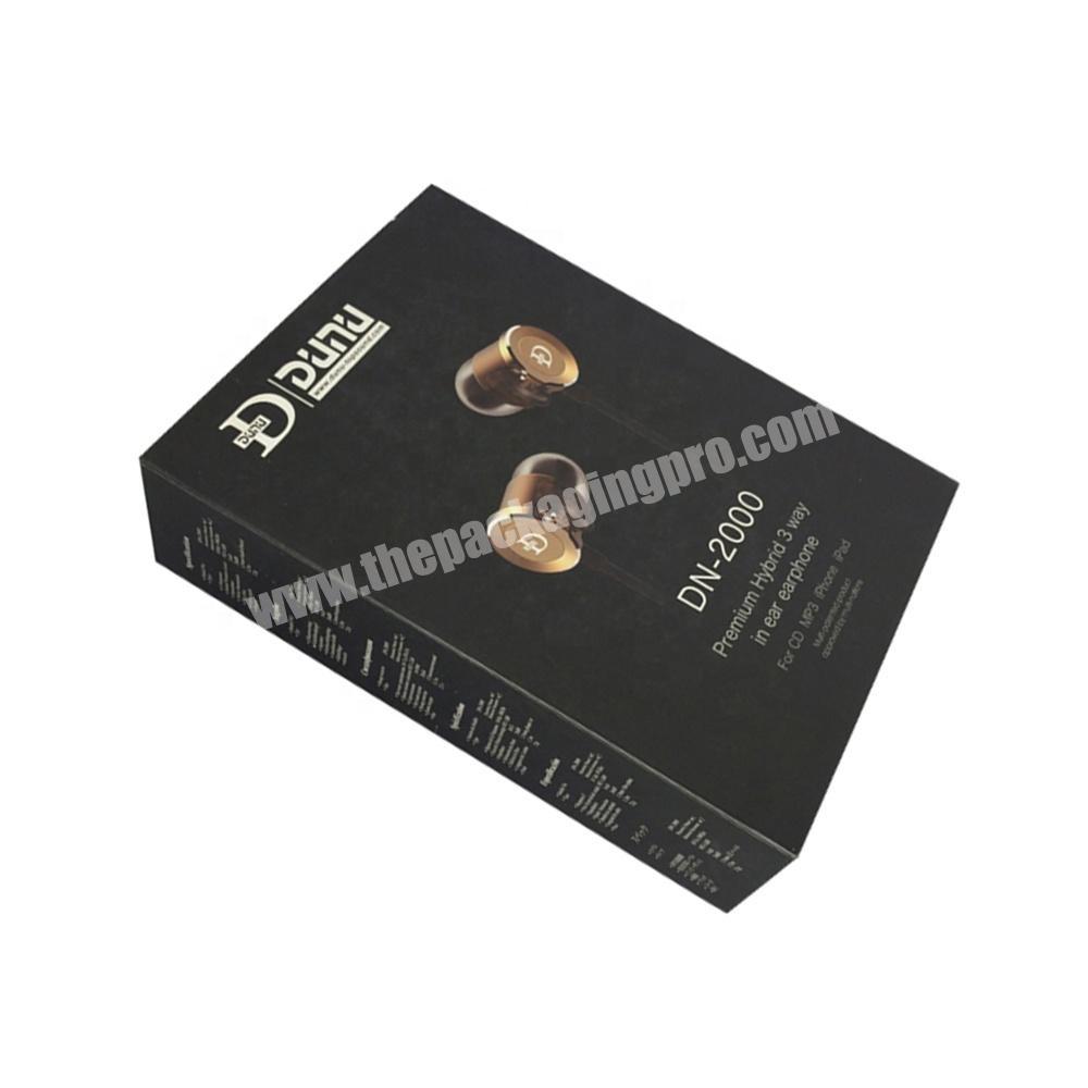 high quality magnetic closure bespoke printed customized gift packing earphone packaging box
