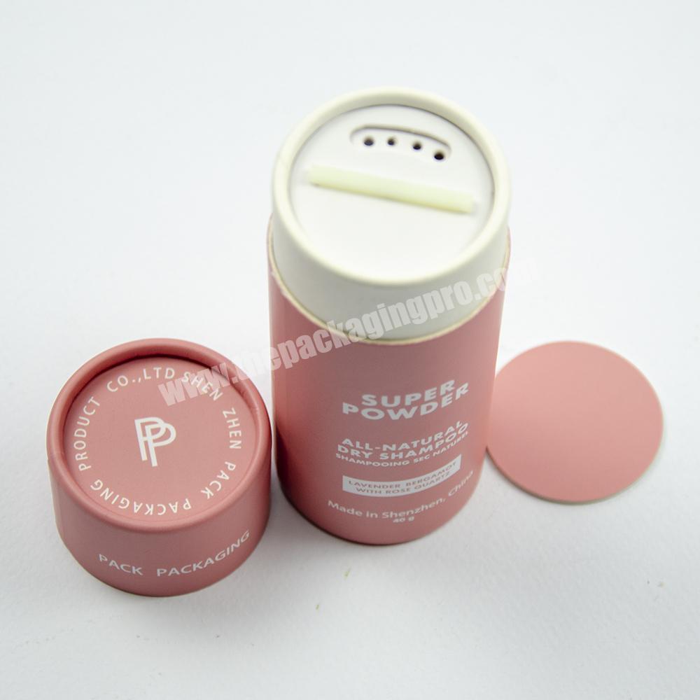 high quality re-fillable 30ml cardboard tube container for hair powder dry shampoo