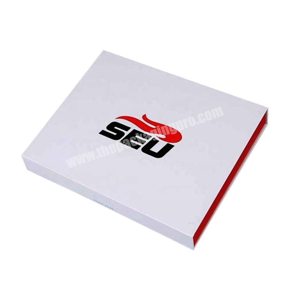 holiday present rigid paper white magnetic gift box