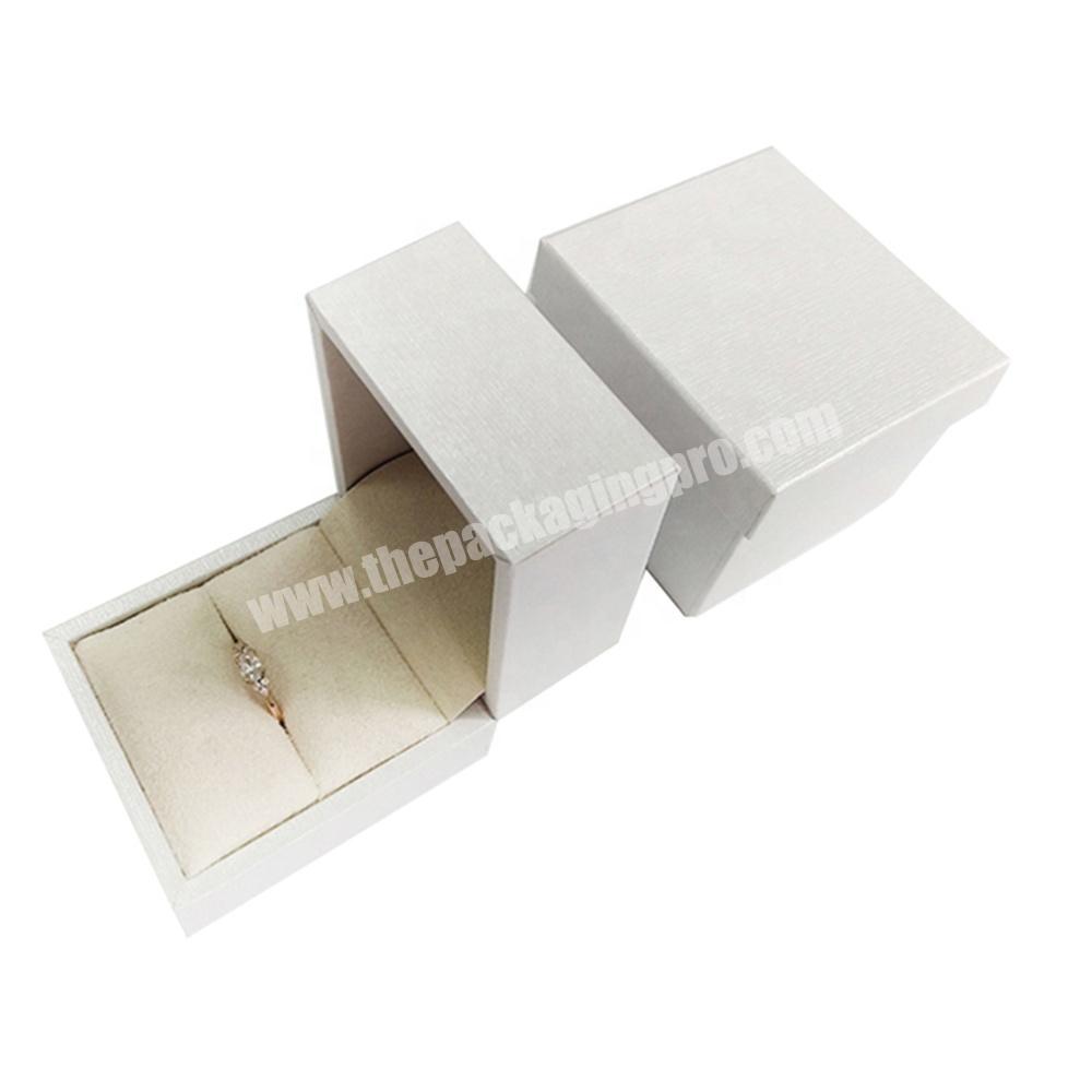 hot stamping custom logo wooden velvet jewelry ring box