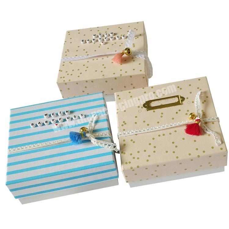 irregular shaped hardboard packaging ramadan shower sweet gift favor box baby