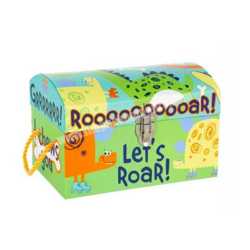 kids toy gift mini handle custom print decorative paper cardboard suitcase boxes wholesale