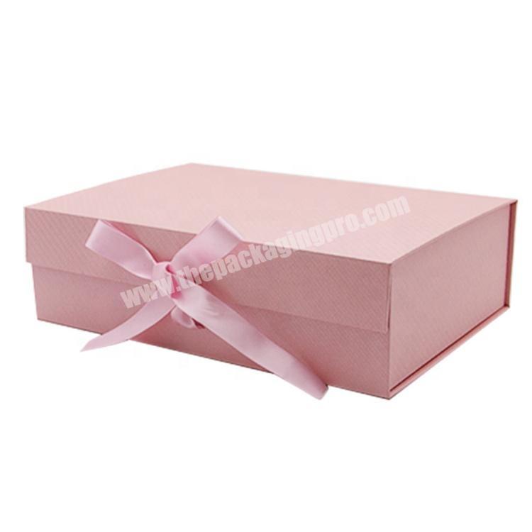 luxury candle storage magnetic cardboard packaging foldable gift box with ribbon