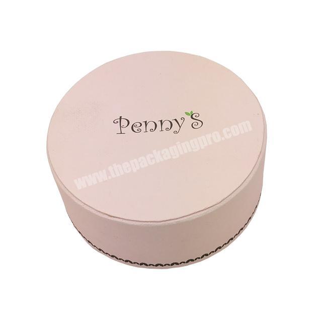 luxury custom cardboard gift paper round box for cosmetic packaging factory