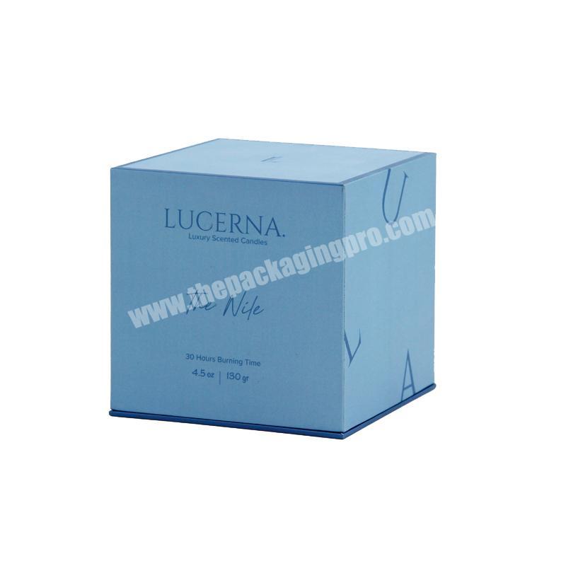 luxury customized cardboard candle set gift box packaging boxes candle jars with lid and gift box