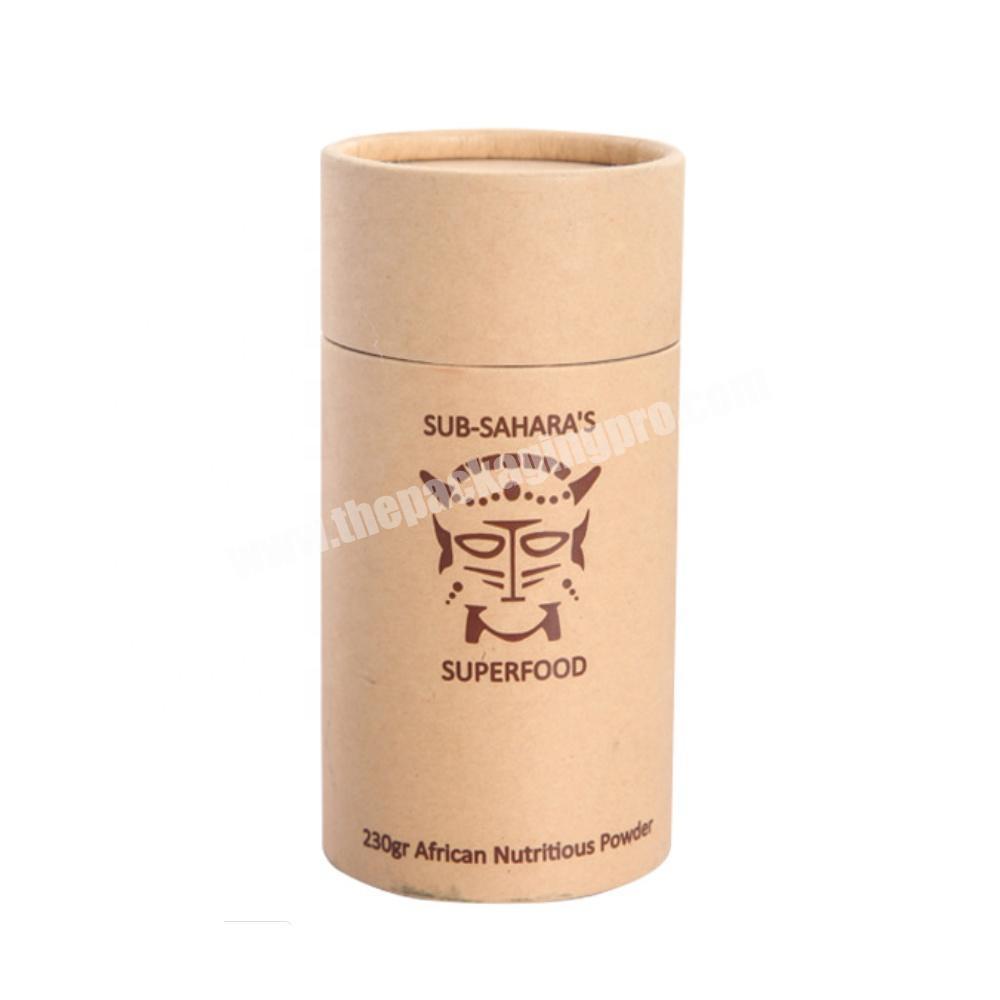 luxury golden round paper tea cylinder tube box