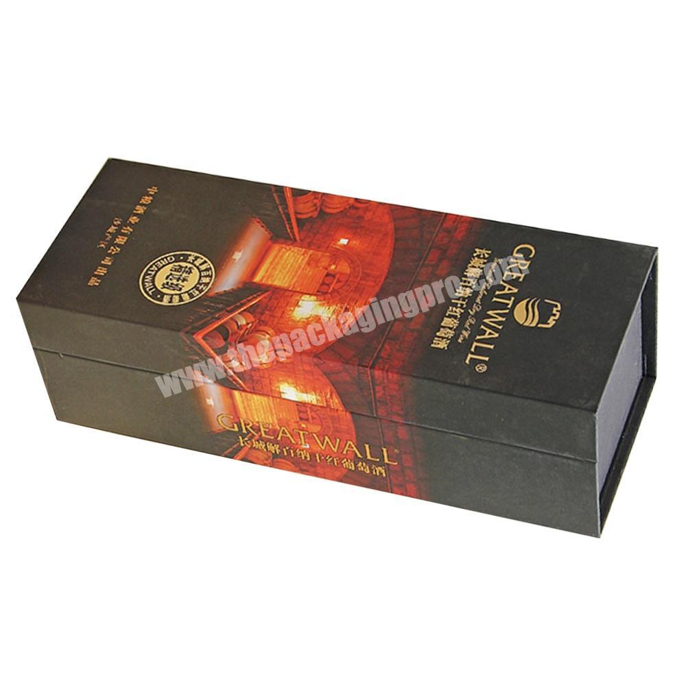 luxury handmade premium rigid bespoke custom printed gift single bottle glass packaging cardboard box wine