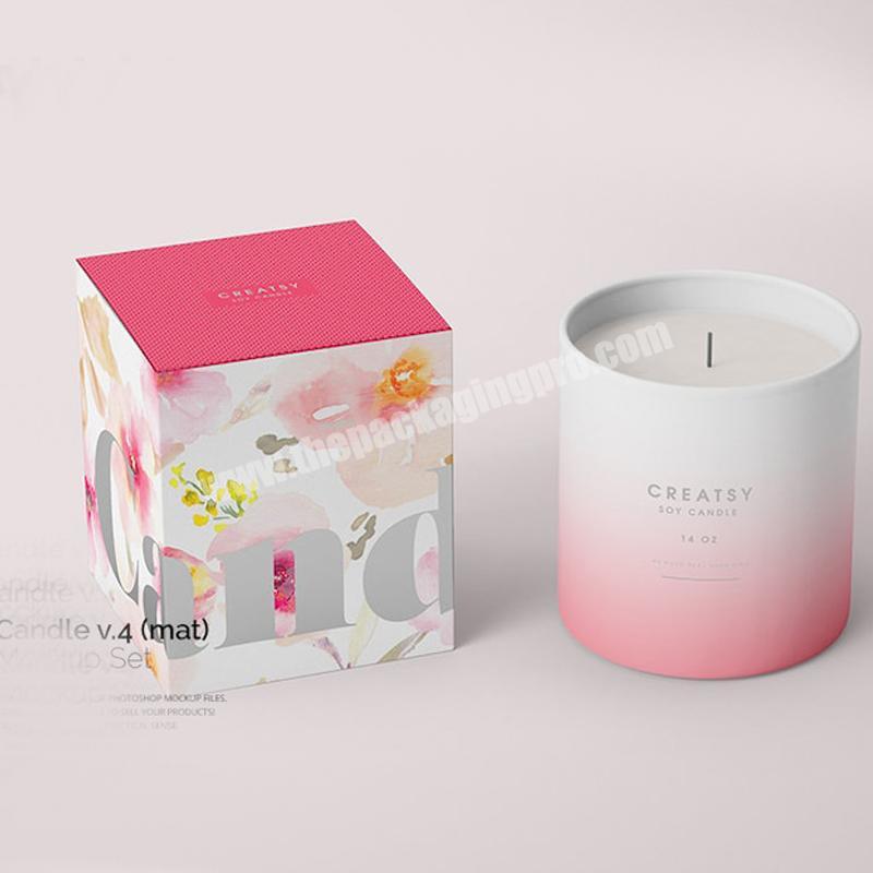 luxury tea light packaging window glass jar with lid and set white and gold empty candle box candle boxes with ribbon