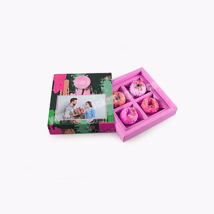 mini  donut box custom wholesale print paper donut box packaging Confectionery Box