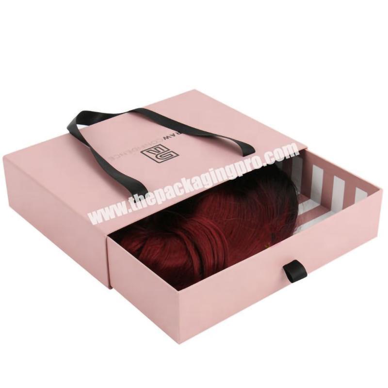 new design pink box custom wig boxes with logo eyelash boxes cajas- de carton por mayor
