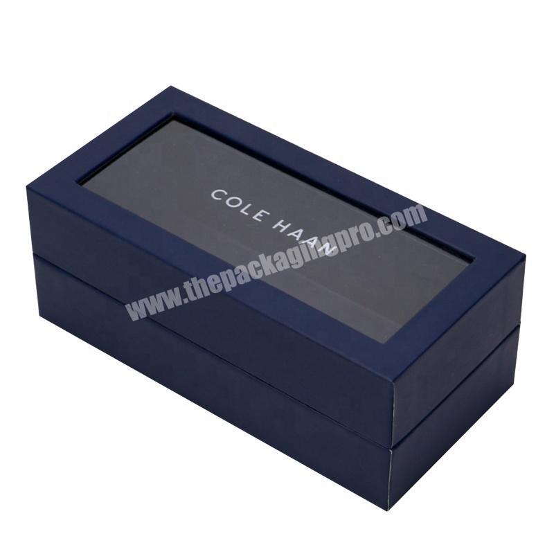 order small packing oem gift packaging design rigid cardboard package luxury paper box with clear window china