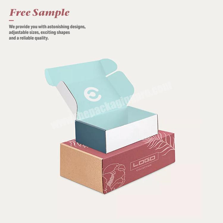 ready to ship mailer boxes logo luxury box mailer custom Corrugated Pink Color Kits Shipping Mailer Box