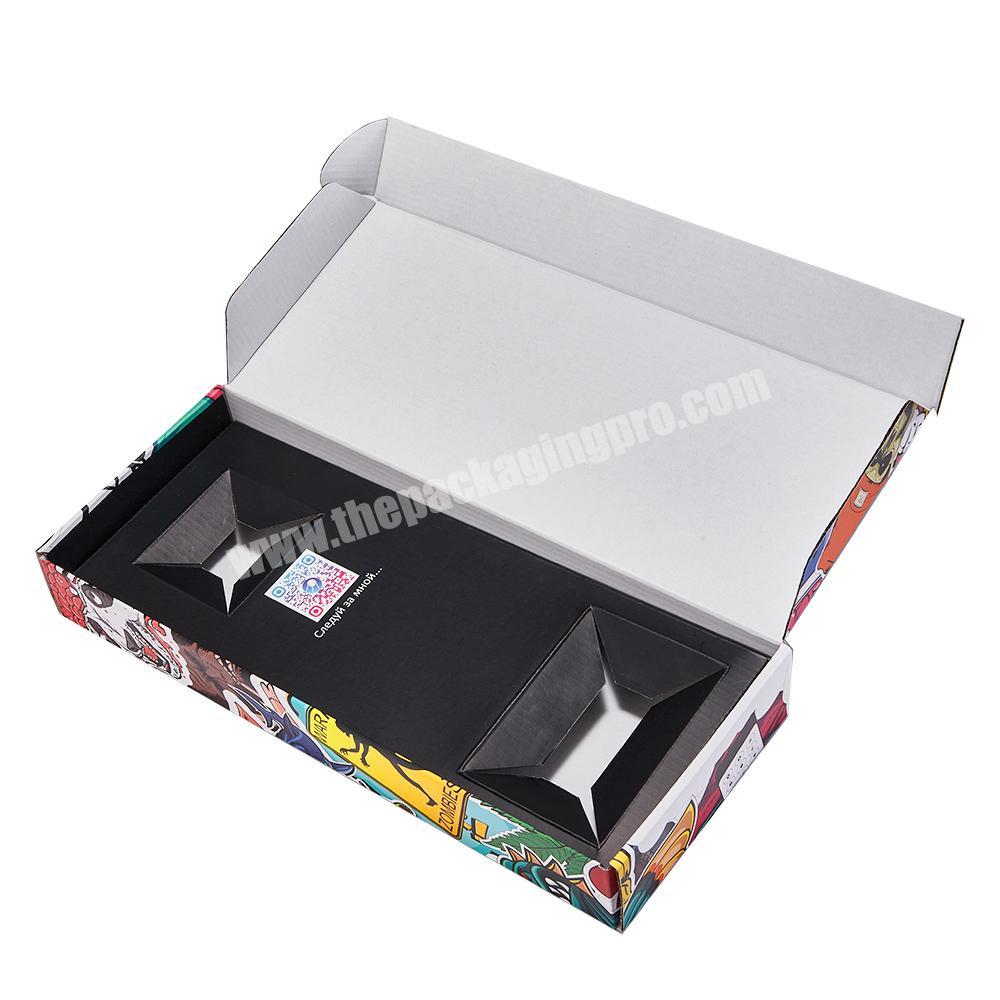 shoe box a4 6x6x3 mailer box black cube mailing boxes kraft with insert
