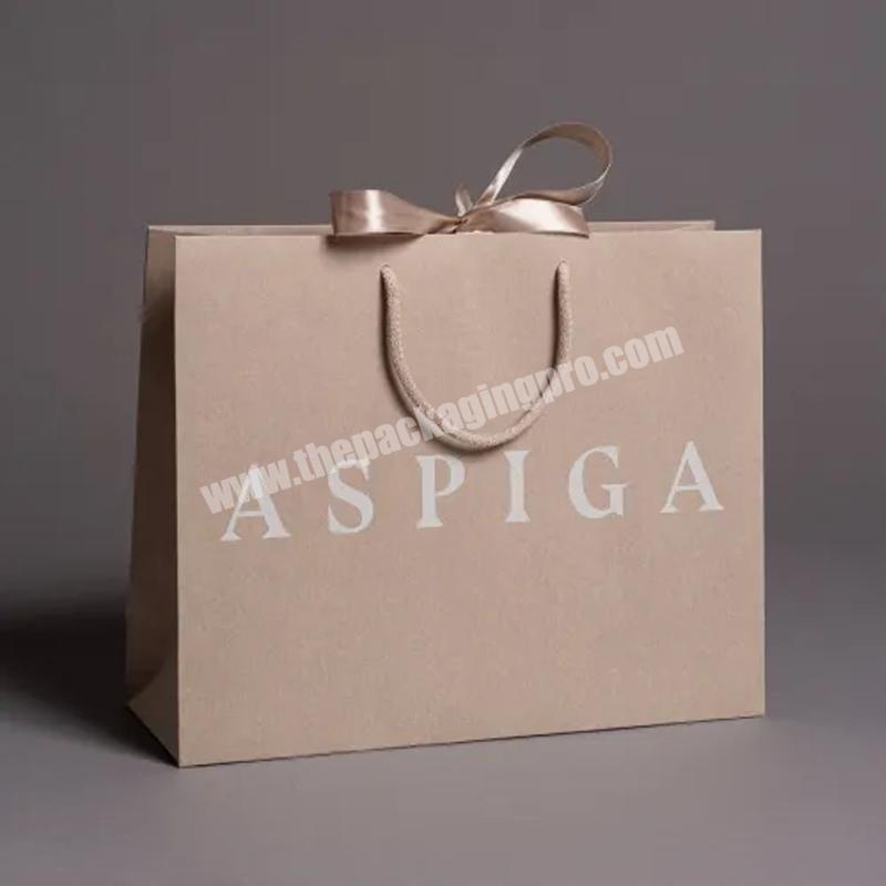 shopping a4 customised printed paper bags gift packaging food mini paper bags white