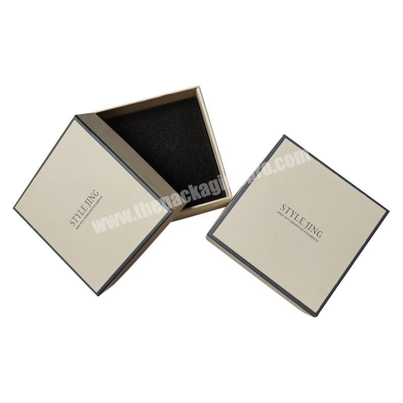 square jewelry lid and bottom boxes for gift pack with logo