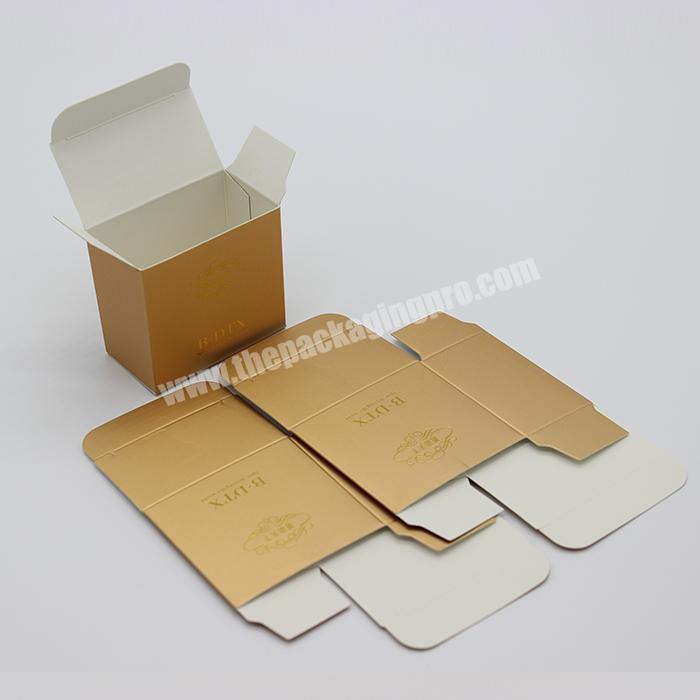 white paperboard box gold paper box cosmetic packing box