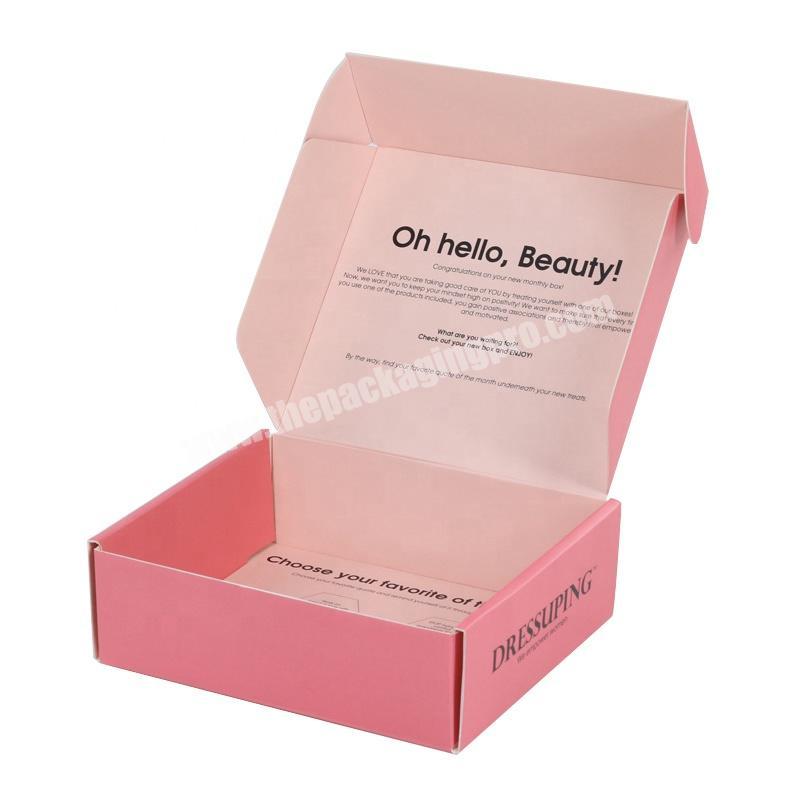 wholesale corrugated paper boxes manufacturer pink corrugated shipping boxes Cosmetic customized shipping box with logo print