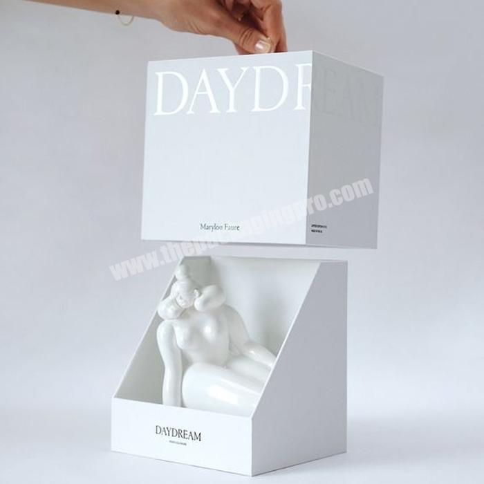 wholesale custom print luxury cardboard pillar candle box biodegradable cardboard white candle box packaging candle gift box set