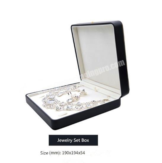 Custom Printed Luxury PU Leather Jewelry Box Ring Pendant Bracelet Bangle Packaging Necklace Gift Box