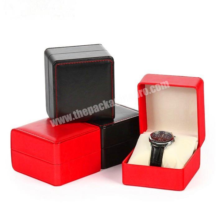 Popular Design Custom Logo Modern Luxury Single PU Leather Wrist Watch Box Packaging For Gift