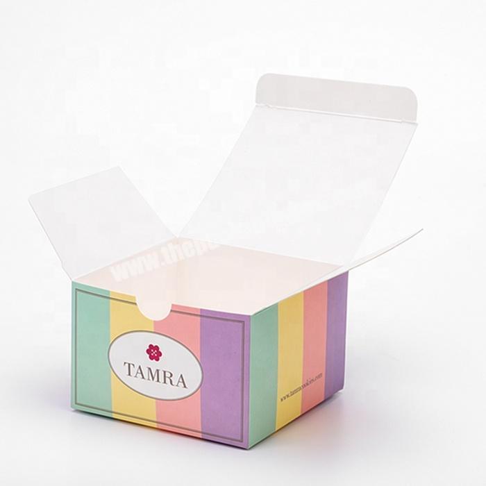 Custom design colorful packaging box eco-friendly art paper package retail square box packaging