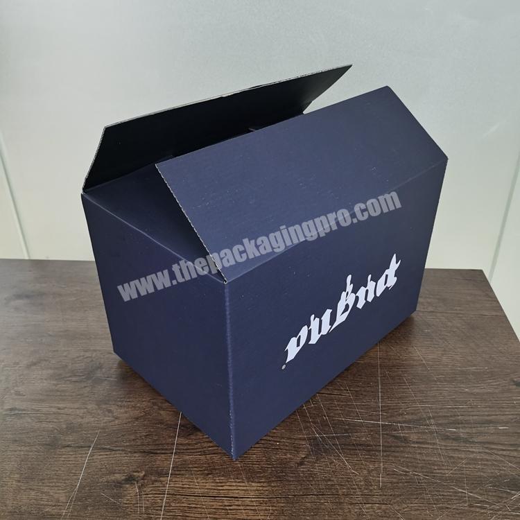 3 layer single wall corrugated cardboard shipping carton packaging customized heavy duty black carton box