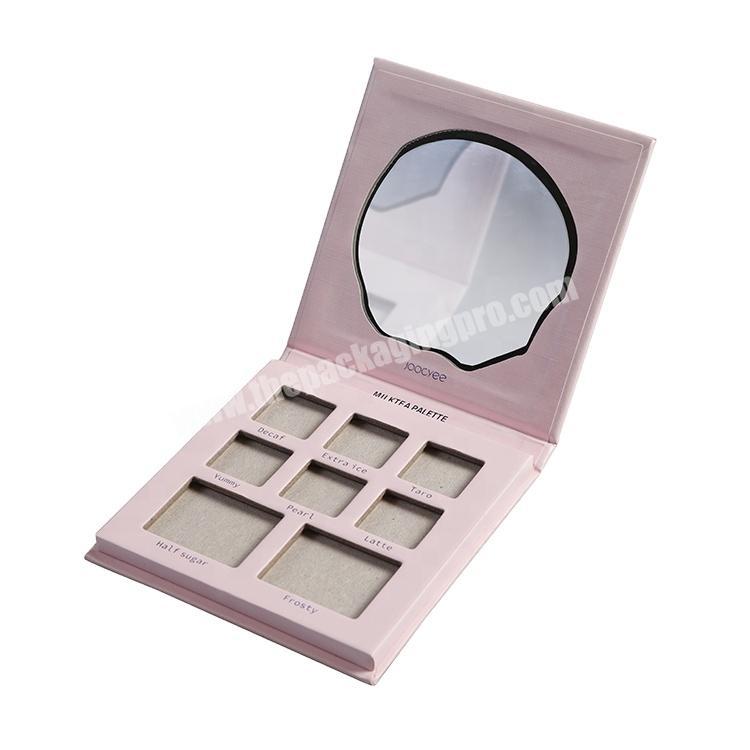 5 Colors Pink Make-up Eyeshadow Palette Packaging Custom Paper Gift box