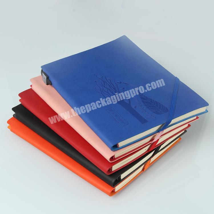 A5 Logo Customized PU Leather Diary Note Book Custom Hardback Paper Journal Notebook factory