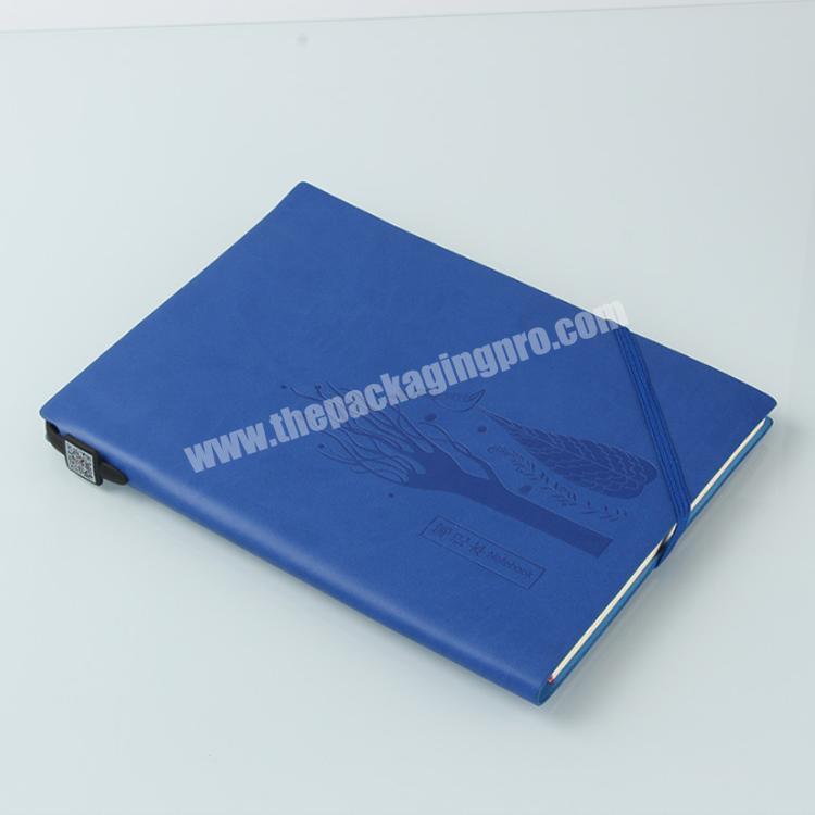 A5 Logo Customized PU Leather Diary Note Book Custom Hardback Paper Journal Notebook manufacturer
