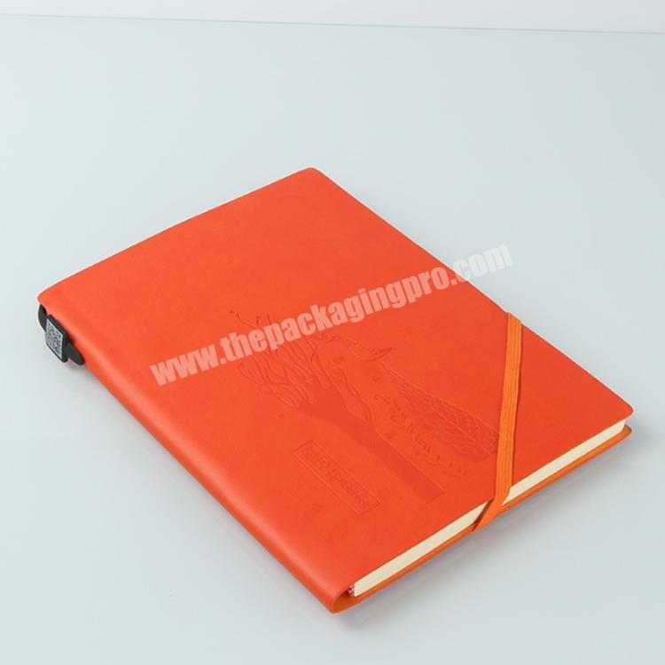 A5 Logo Customized PU Leather Diary Note Book Custom Hardback Paper Journal Notebook wholesaler