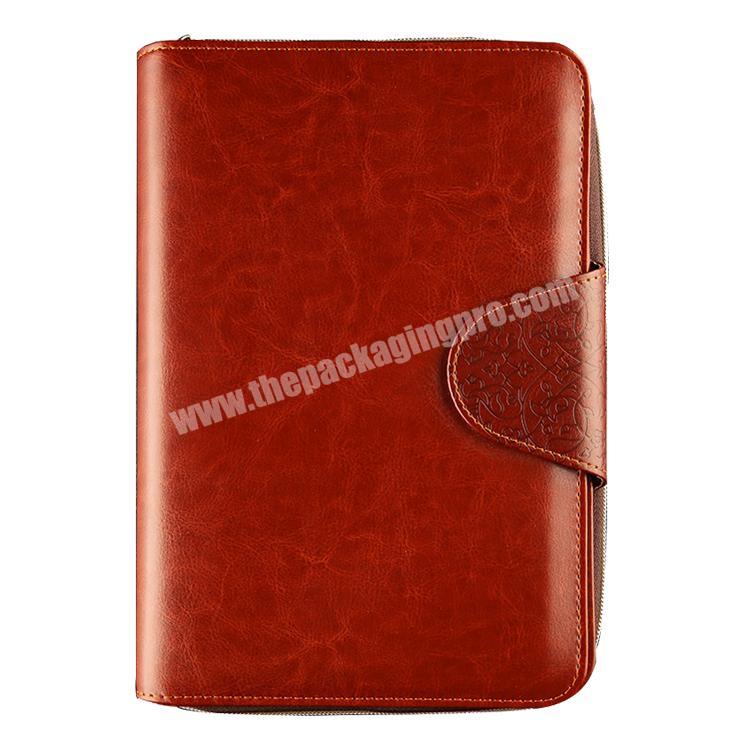Academic A5 Hardcover Planner Logo Customized PU Leather Diary Book Custom Journal Notebook with