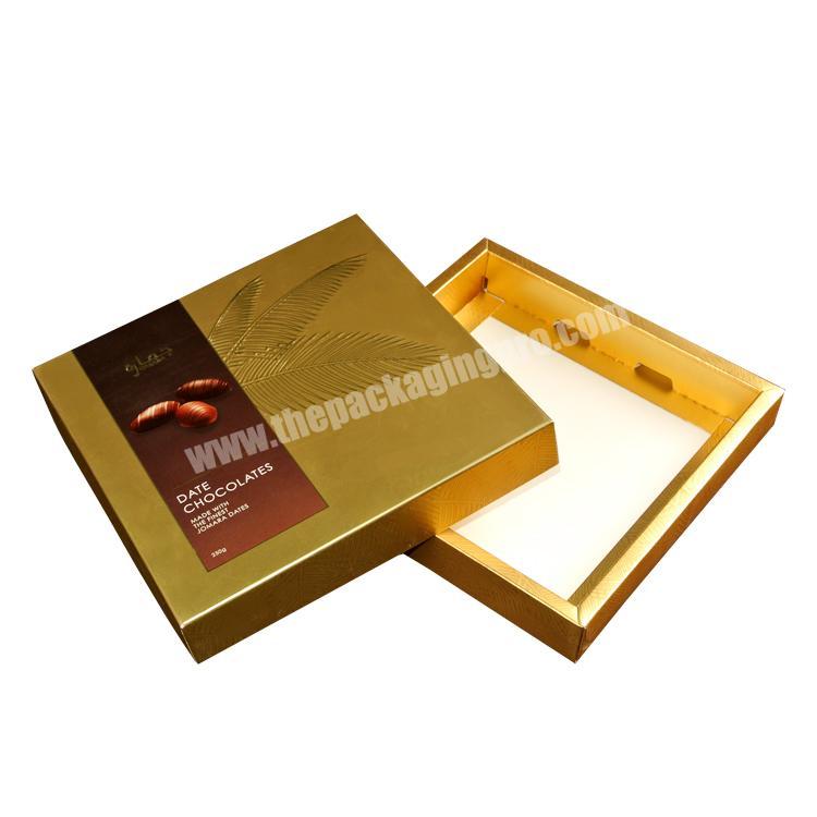 Beautiful Christmas Gift Valentine's Day Chocolate Gold Foil Paper Box