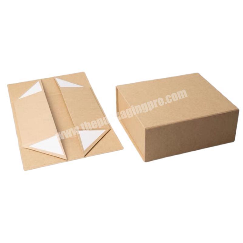 Bespoke Natural Kraft Brown Wholesale Paper Packaging Gift Hamper Boxes with Magnetic Lid