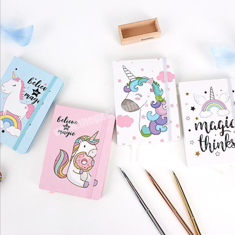 Brothersbox custom Thick Paperboard Cover Cute Unicorn Cartoon Notebook and Diary manufacturer