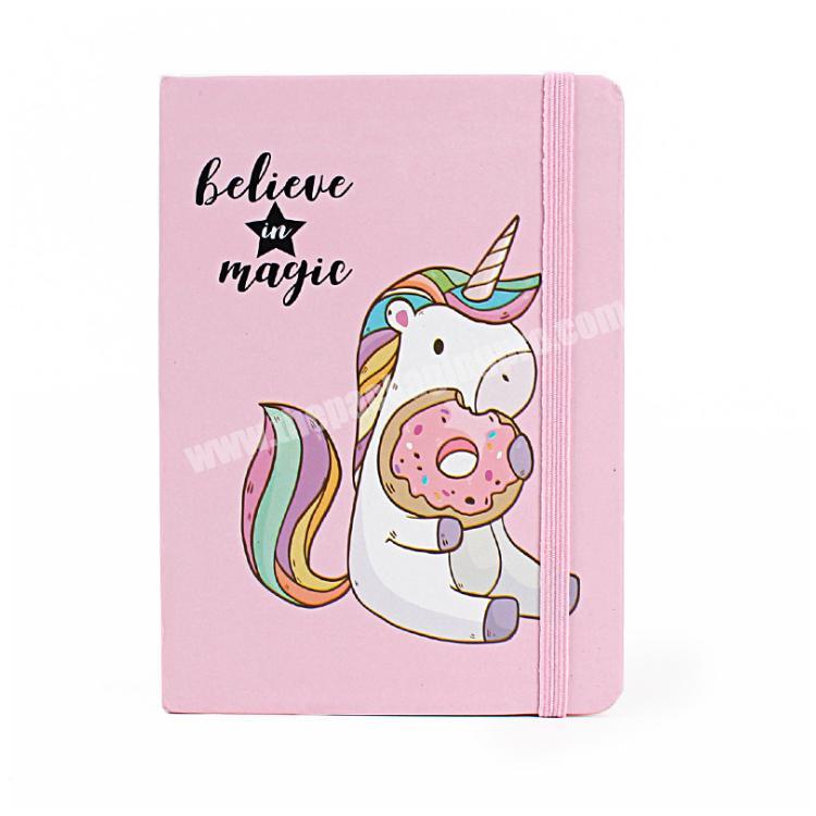 custom Brothersbox custom Thick Paperboard Cover Cute Unicorn Cartoon Notebook and Diary 