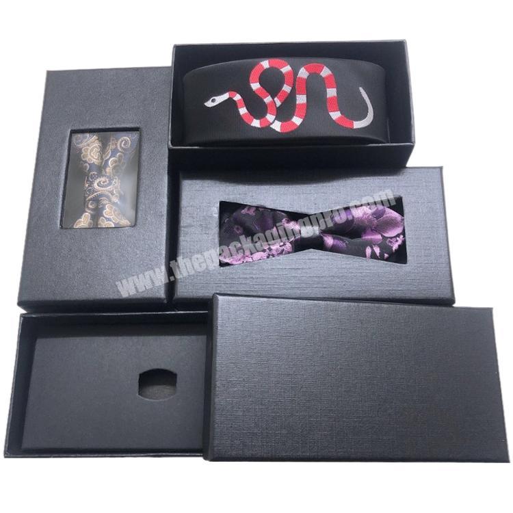 Brothersbox custom cardboard bow tie ribbon luxury tie set packaging gift box