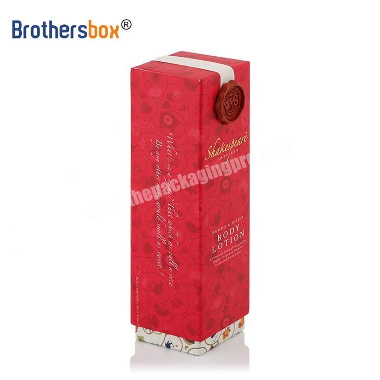 Brothersbox navy custom gift boxes bottles red wine bespoke magnetic gift box with ribbon