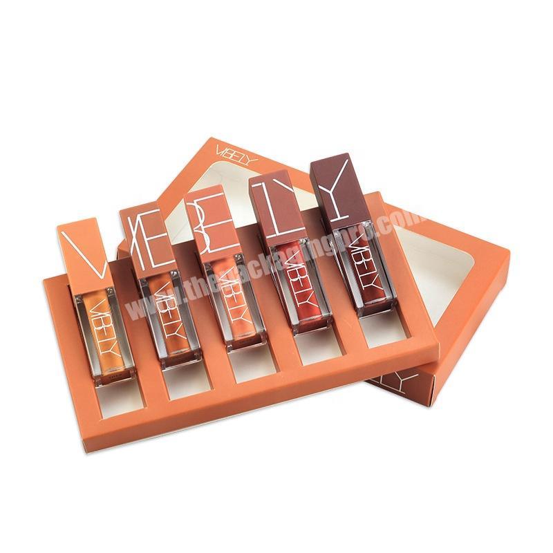 Caja Para Set De labiales Liquid Lipstick Gift Set Packaging Foldable Gift Box Lipstick For Lip Gloss Package Box