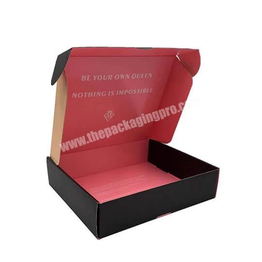 Cheap custom insert hard corrugated black shipping boxes retail electronics parts product subscription mailer carton packaging