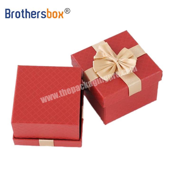 Cheap custom large kraft square gift box logo small luxury single watch gift packaging large box with lid