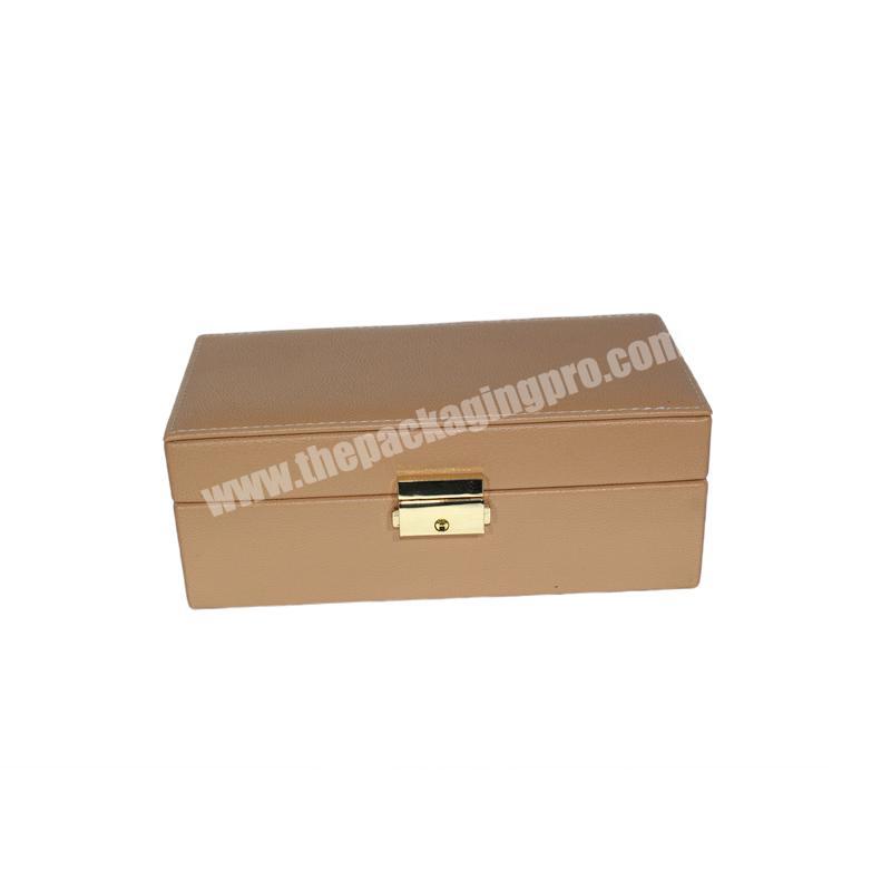 China Luxury Fancy Leather Watch Jewelry Storage Box Packaging Gift Box Custom Design