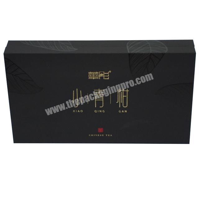 China New Design Custom Logo Print Set Packaging Black Packing Luxury Paper Made Chinese Hot Green Tea Bag Pack Gift Box