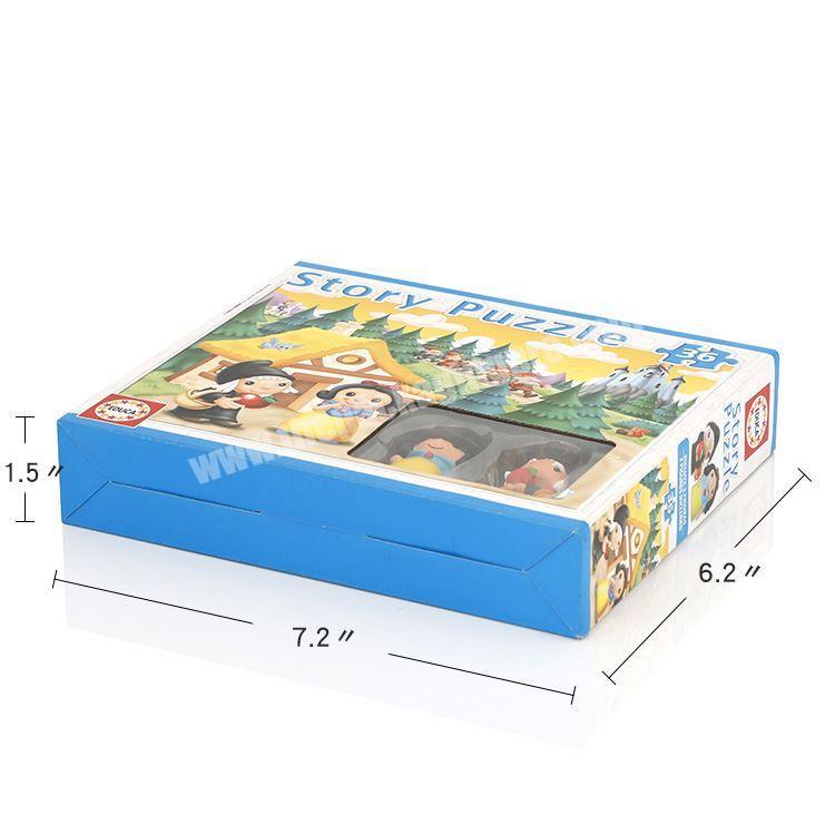 Custom 36 pieces paper kid puzzle games childlike educational kids cardboard jigsaw puzzle in jack box