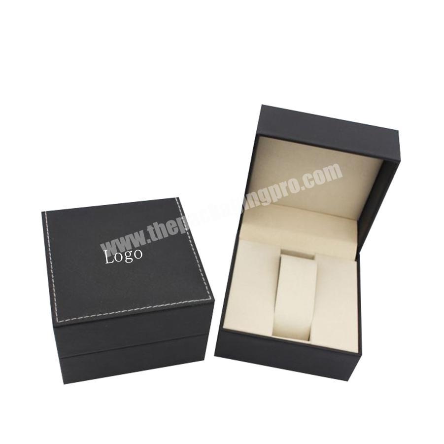 Custom Black PU Leather Watch Packaging Box