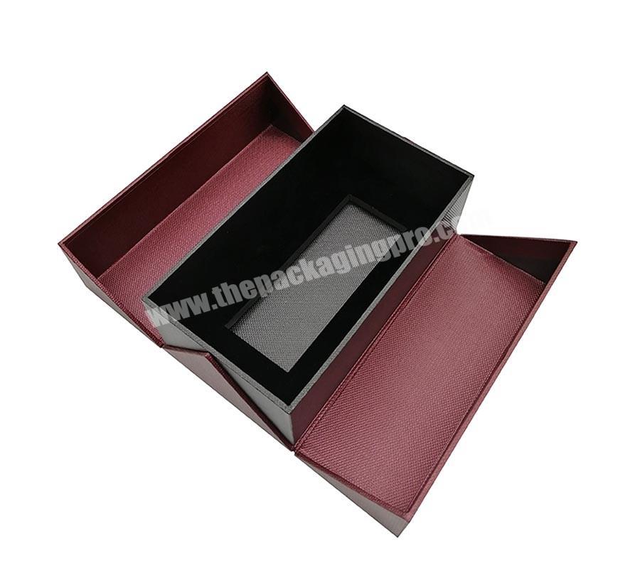 Custom Cardboard Double Open Door Makeup Boxes With Cosmetics Inside Square Cosmetics Gift Box Makeup Box