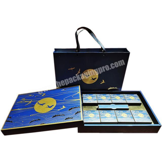 Custom Cardboard Moon Cake Box Packaging Luxury Suitcase Mooncake Gift Paper Box