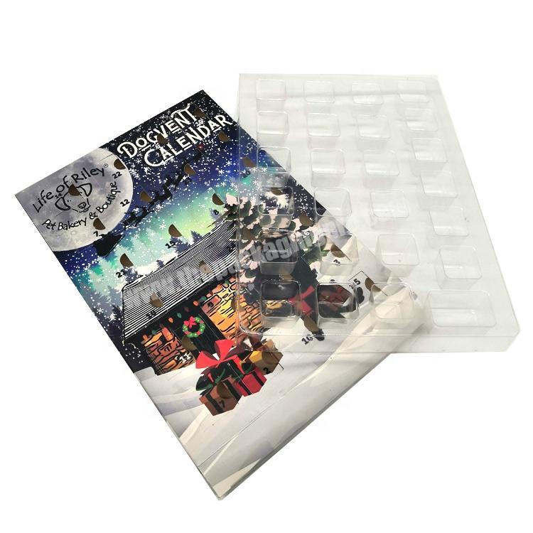 Custom Cheap Christmas Paper Ramadan Chocolate Advent Calendar Packaging Gift Box