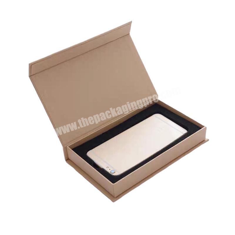Custom Color Magnetic Closure  Mobile Phone Cell Phone Packaging Box Cardboard Box with foam insert