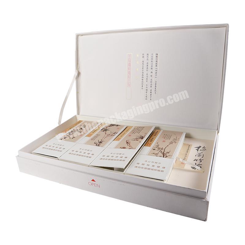 Custom Design Cigarette Holder White Rigid Clamshell Cardboard Box